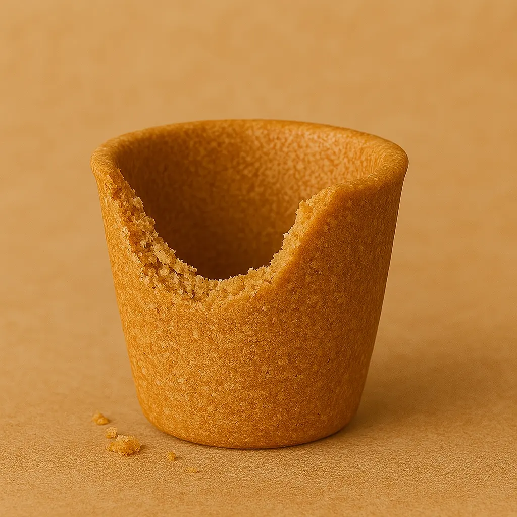 Snaxtic edible cutlery arranged with grains